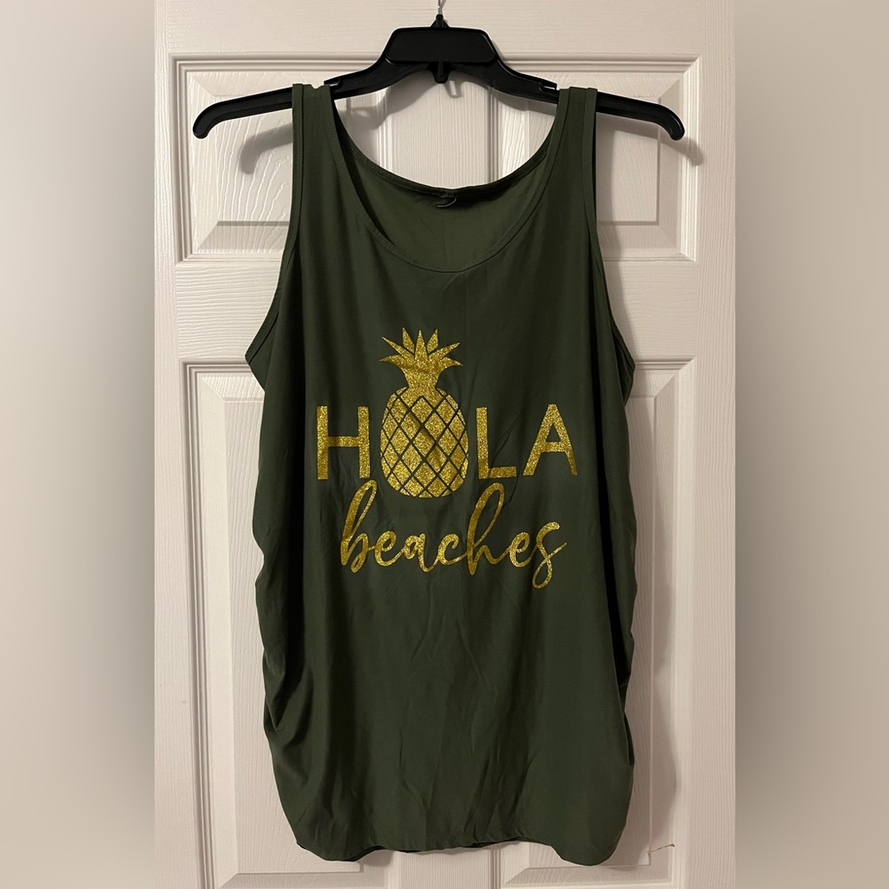 Maternity tank top Size 1X with ruching on sides